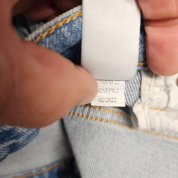 Aeropostale Jeans Women 12 High Rise Flare Blue Light Washed Distressed Western - Picture 13 of 16